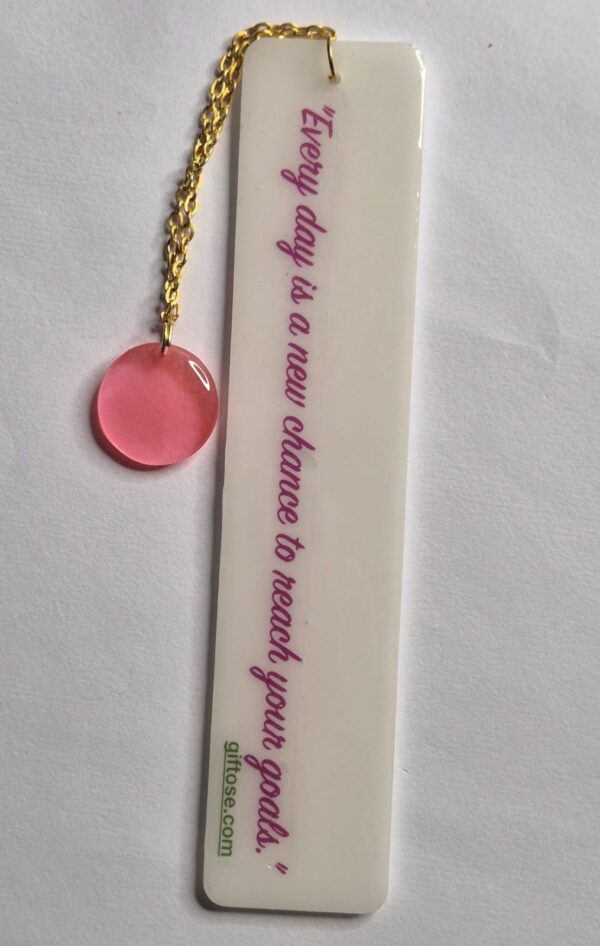 Personalised Resin Bookmarks on white base