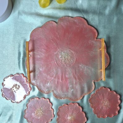 Flower shape tray set 1