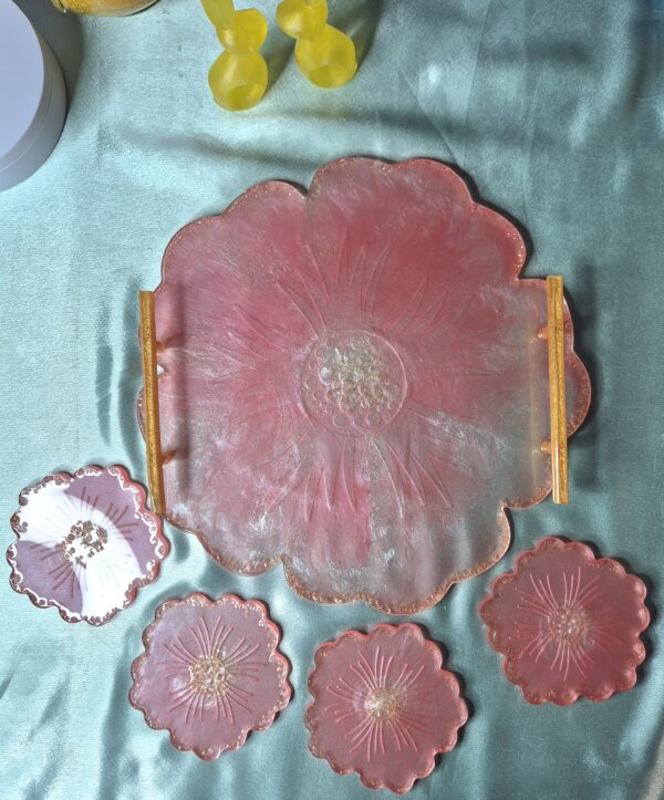 Flower shape tray set 1