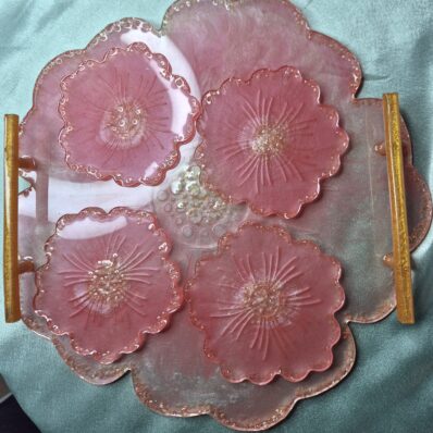 Flower shape tray set 2