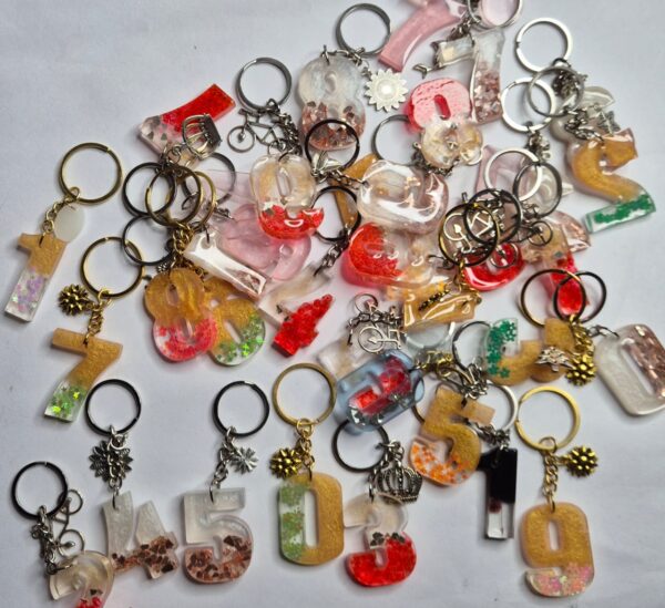 number keychains 2