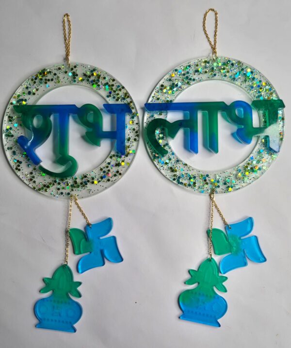 resin shubh labh circle hanging