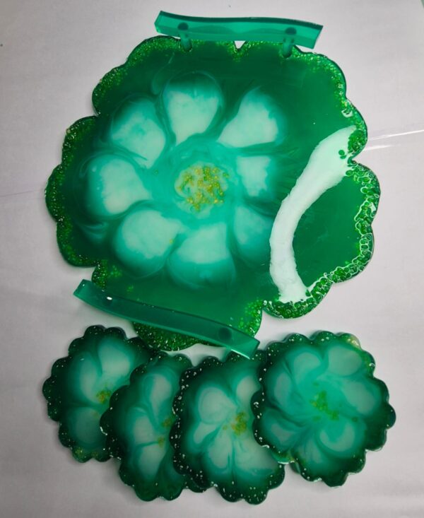 green flower tray 2