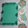 resin designer tray set green