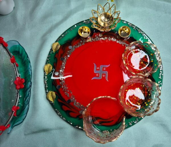 karwachauth thali redgreen 3