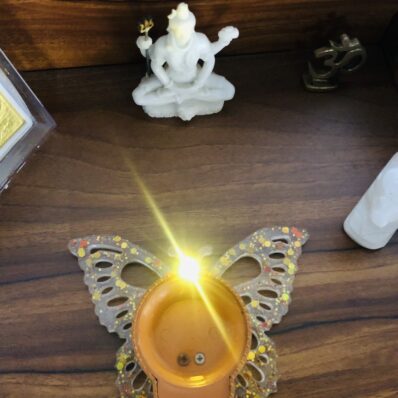 resin butterfly shape tealight holder