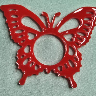 resin butterfly shape tealight holder