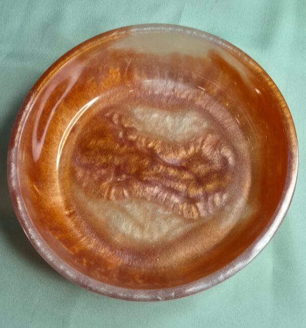 metallic copper brown colour snack bowl