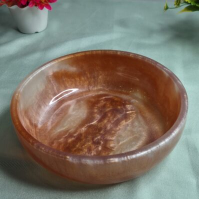 metallic copper brown colour snack bowl