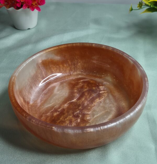 metallic copper brown colour snack bowl