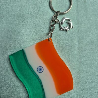 indian flag keychains made of resin